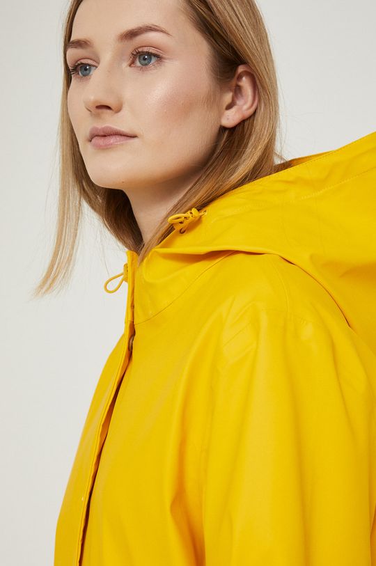 Płaszcz przeciwdeszczowy damski żółty