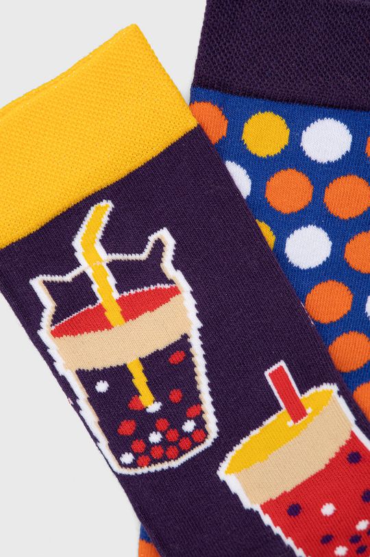 Skarpetki damskie bawełniane w napoje (2-pack) multicolor multicolor