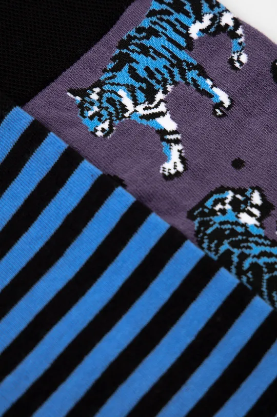 Skarpetki męskie bawełniane w tygrysy (2-pack) multicolor 75 % Bawełna, 2 % Elastan, 23 % Poliamid