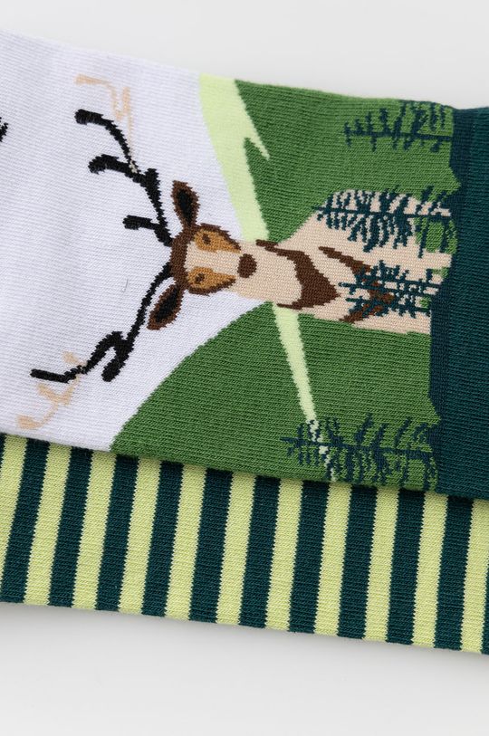 Skarpetki męskie bawełniane z jeleniem (2-pack) multicolor multicolor