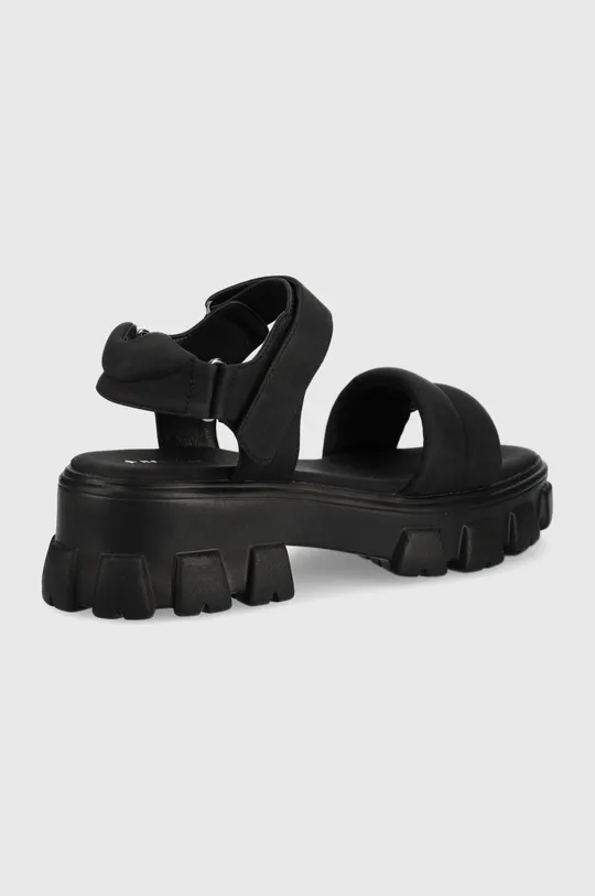 Sandały damskie na platformie czarne czarny