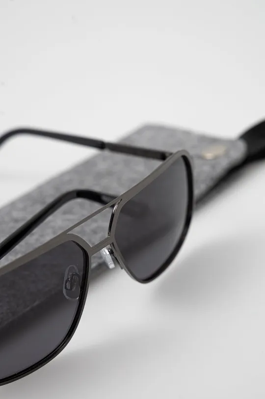 Okulary męskie przeciwsłoneczne czarne Oprawki: 90 % Miedź, 10 % Poliwęglan, Szkła: 100 % Poliwęglan