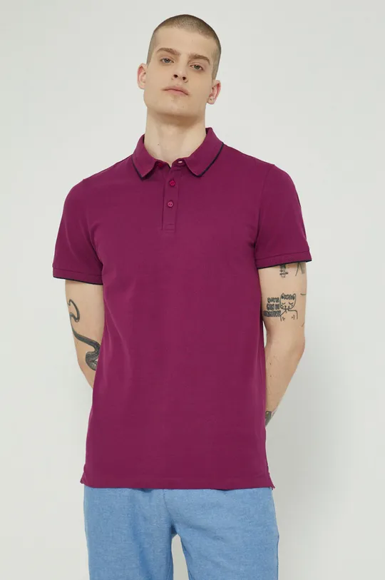 Polo tričko pánske Essential fialová