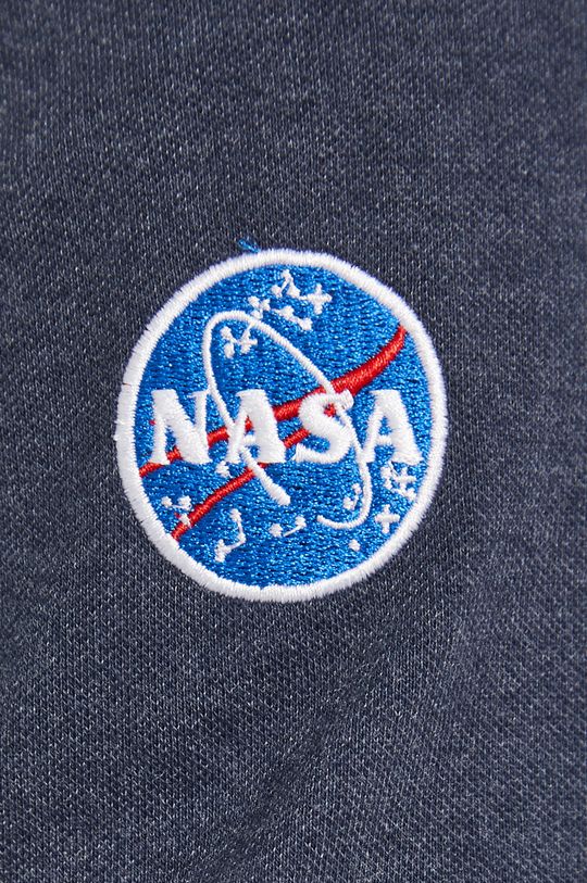 Polo tričko pánske s potlačou NASA tmavomodré