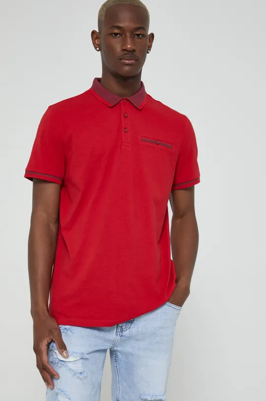 červená Polo tričko pánsky Basic Pánsky