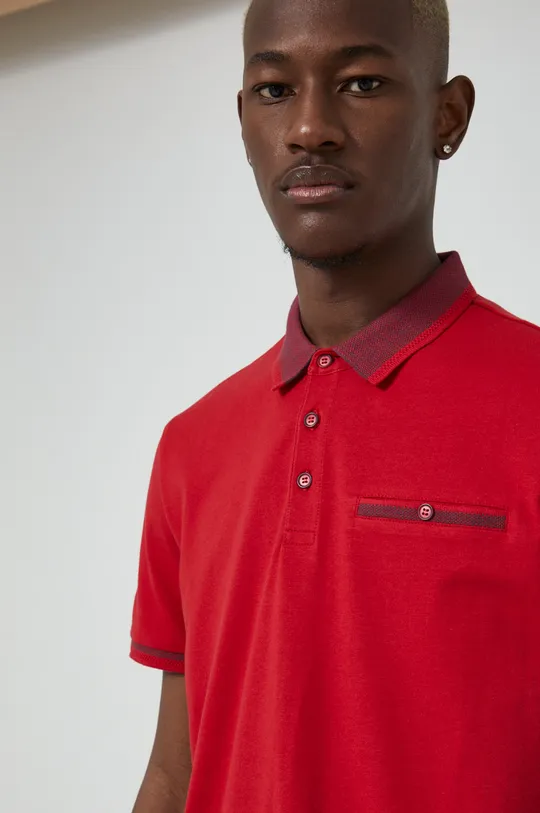 červená Polo tričko pánsky Basic
