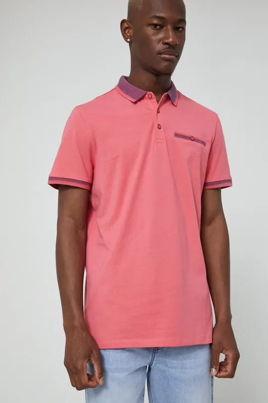 ružová Polo tričko pánsky Basic