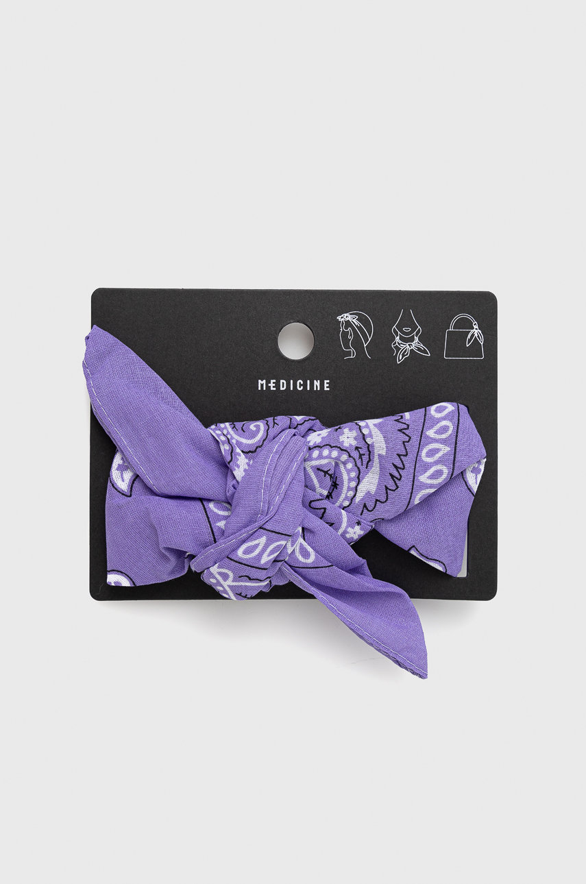 Bandana bawełniana damska fioletowa zamów na
