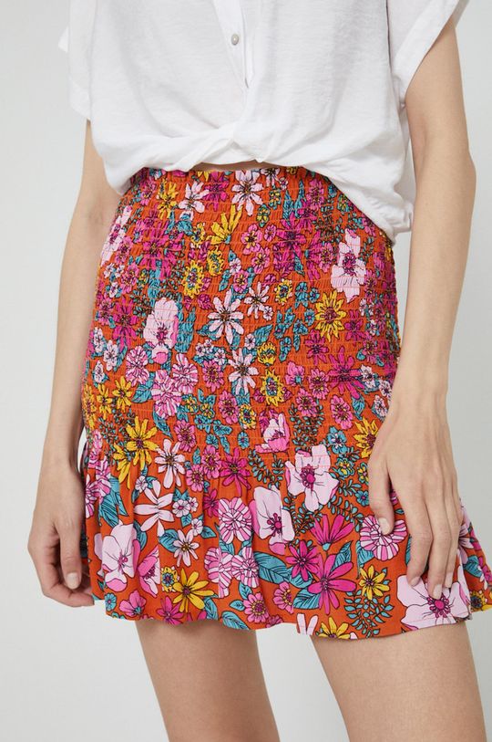 multicolor Spódnica damska prosta wzorzysta multicolor Damski