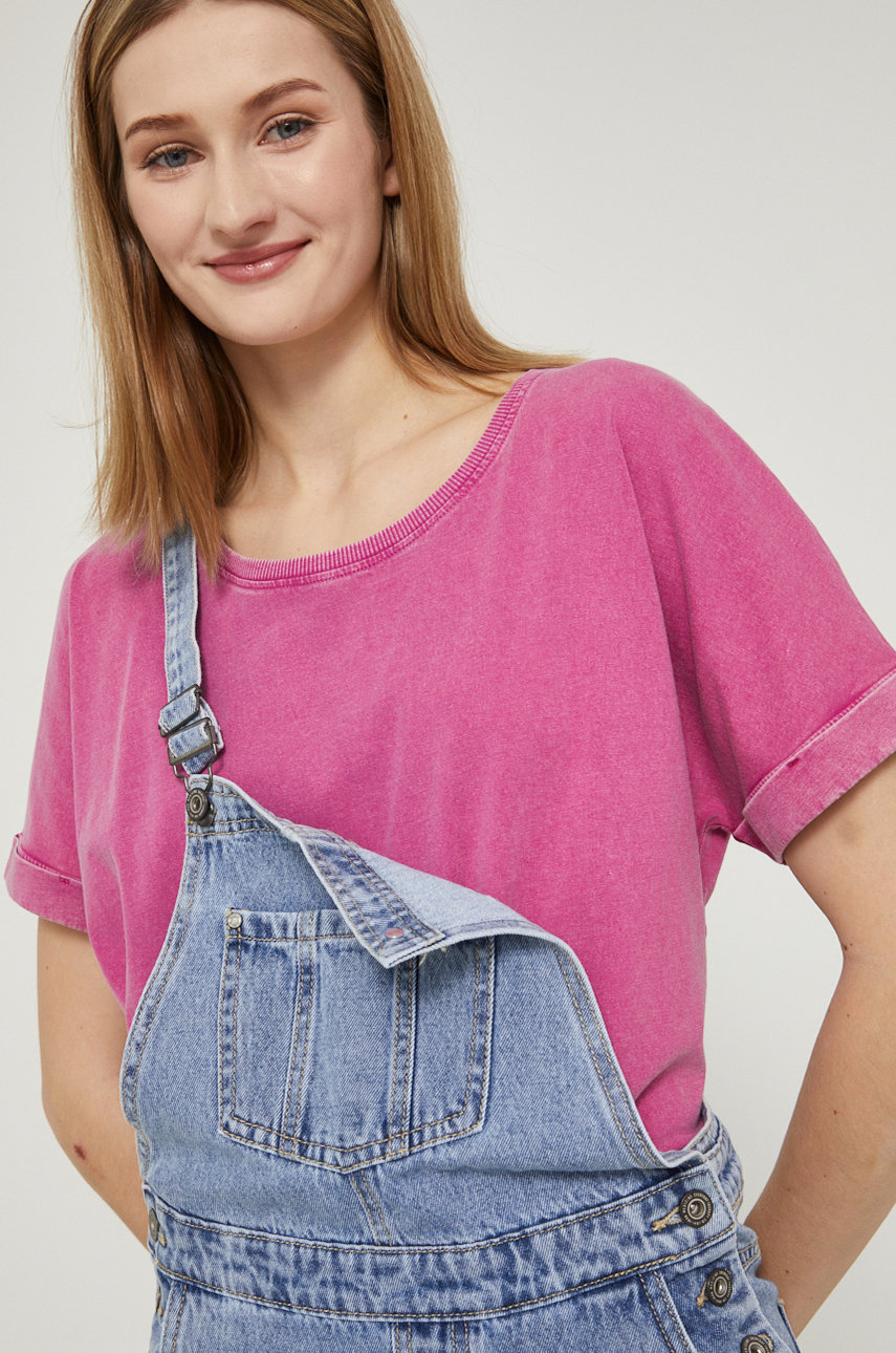 Nohavice na traky dámske Denim  100% Bavlna
