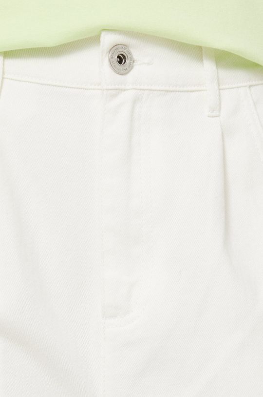 biały Jeansy damskie slouchy białe