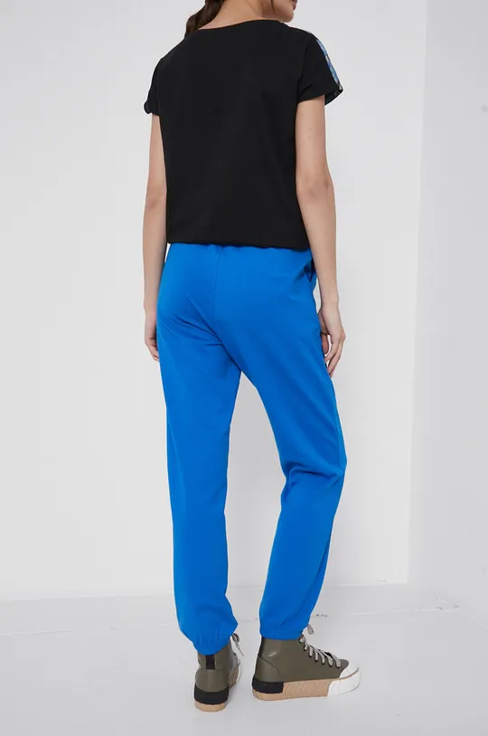 Spodnie damskie damskie gładkie niebieskie <p>94 % Bawełna, 6 % Elastan</p>
