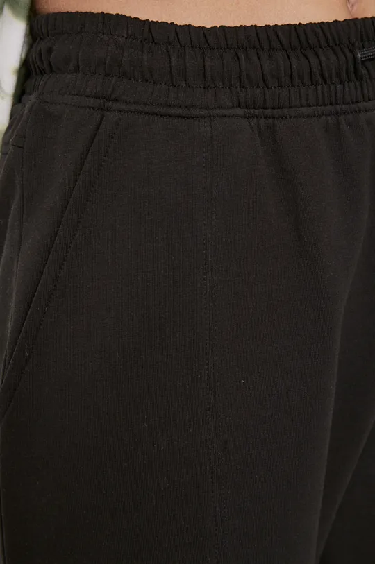 czarny Spodnie damskie dresowe gładkie czarne
