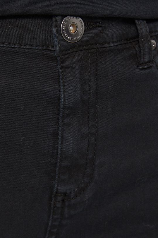 Spodnie damskie gładkie czarne 69 % Bawełna, 2 % Elastan, 29 % Lyocell