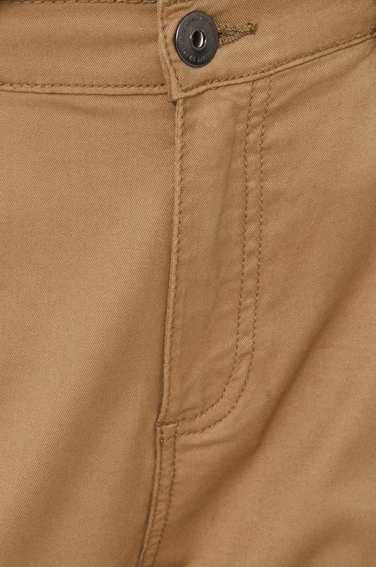 beżowy Spodnie damskie gładkie z kieszeniami beżowe