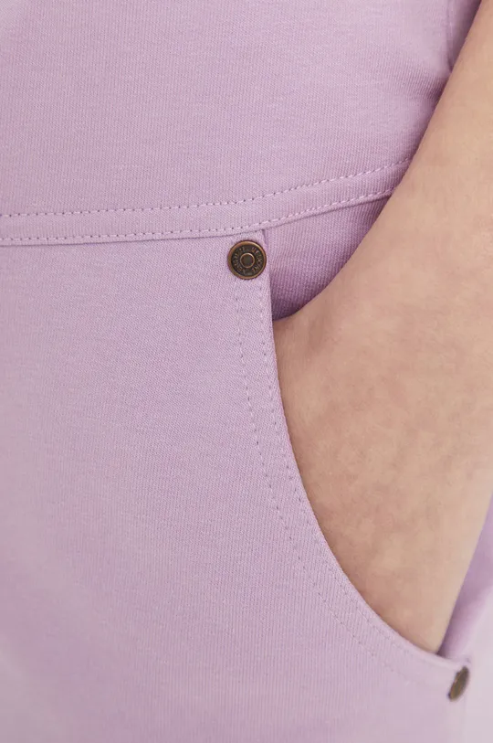 fioletowy Spodnie dresowe damskie gładkie fioletowe