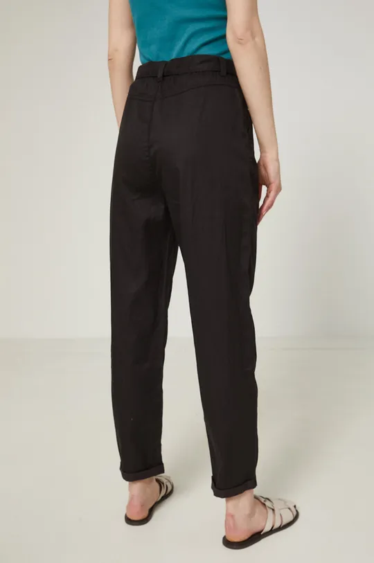 Spodnie damskie fason chinos czarne Materiał zasadniczy: 100 % Lyocell, Inne materiały: 100 % Bawełna
