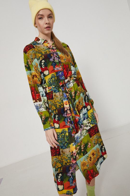Sukienka Eviva L'arte wzorzysta multicolor multicolor