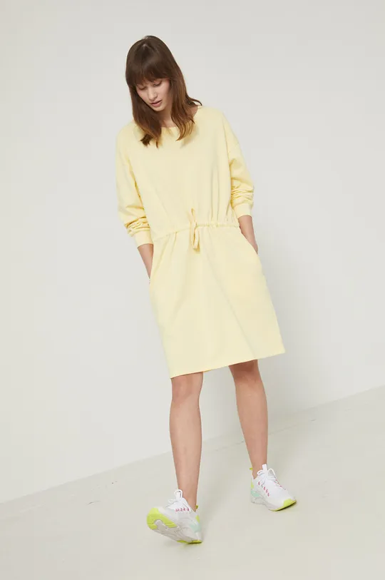 Bavlnené šaty Essential žltá