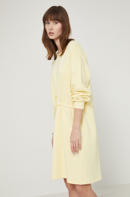 svetložltá Bavlnené šaty Essential