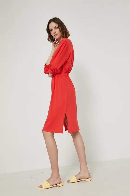 Bavlnené šaty Essential červená