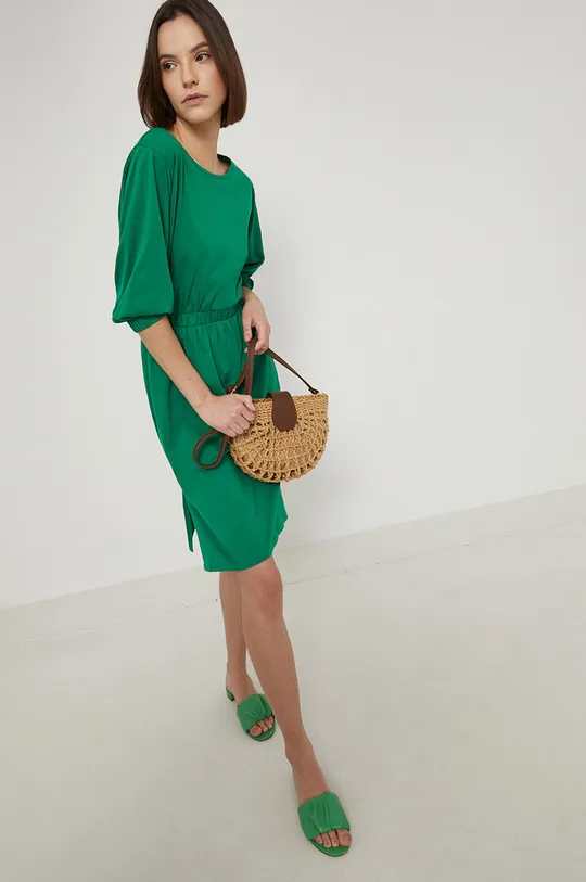 zelená Bavlnené šaty Essential Dámsky