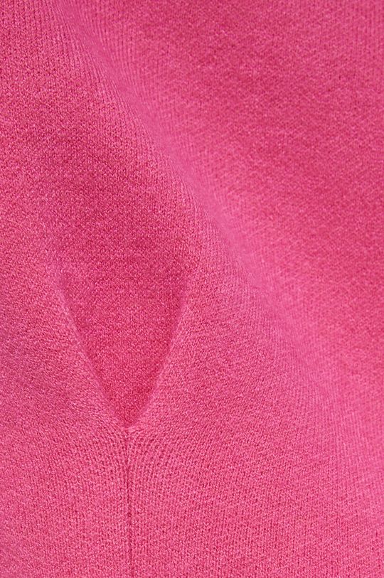 Sweter damski gładki różowy