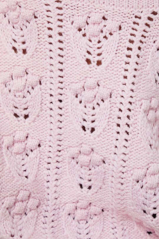 Sweter damski gładki różowy