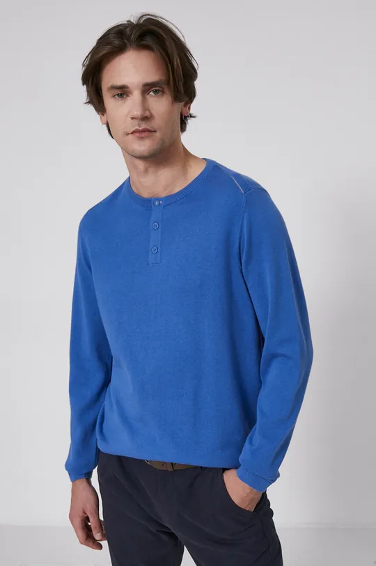 modrá Medicine - Bavlnený sveter Basic Pánsky
