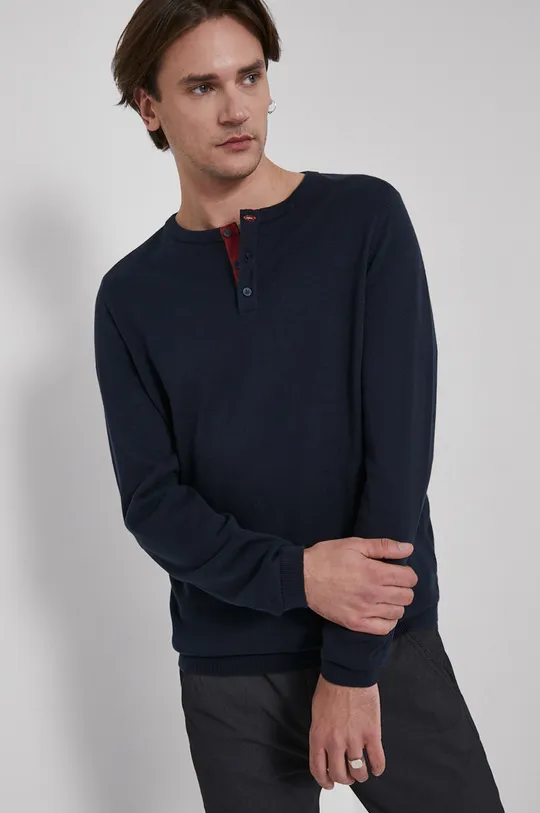tmavomodrá Medicine - Bavlnený sveter Basic Pánsky