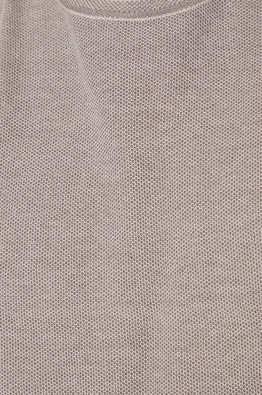 beżowy Sweter bawełniany męski piaskowy