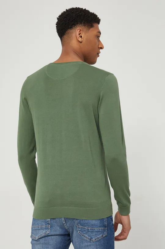 Sweter bawełniany męski zielony 100 % Bawełna