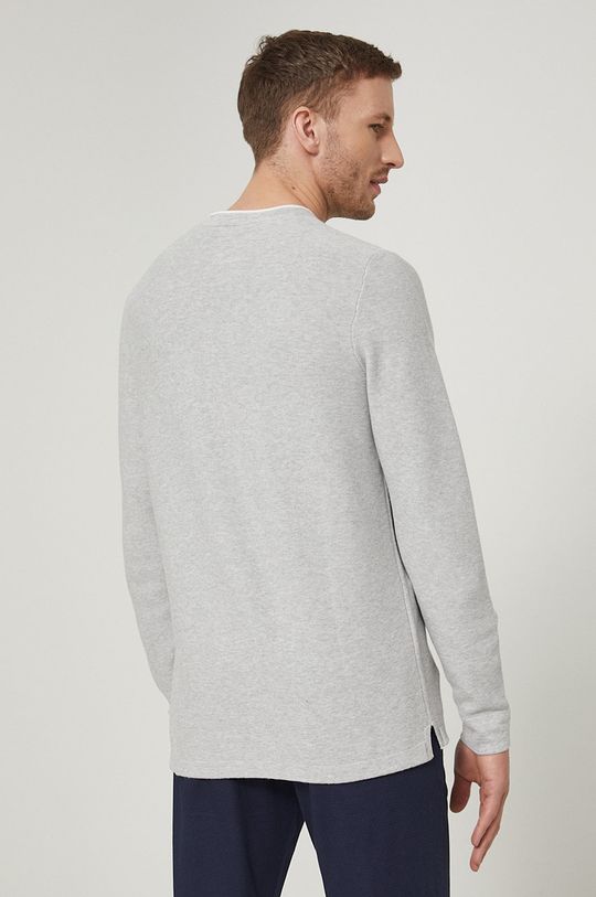 Sweter bawełniany męski gładki szary 100 % Bawełna