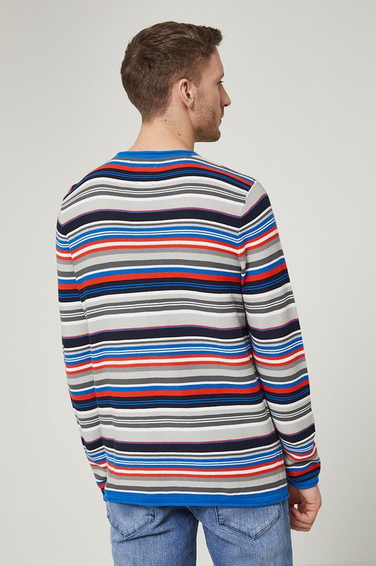 Sweter bawełniany męski wzorzysty multicolor 100 % Bawełna