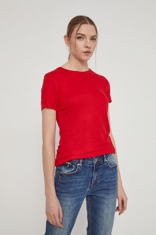 T-shirt damski czerwony czerwony