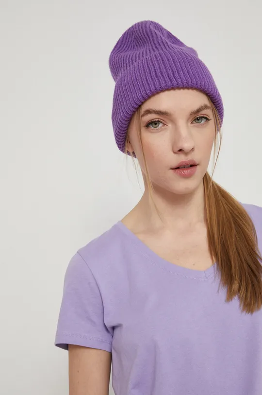 fialová Bavlnené tričko dámsky Basic