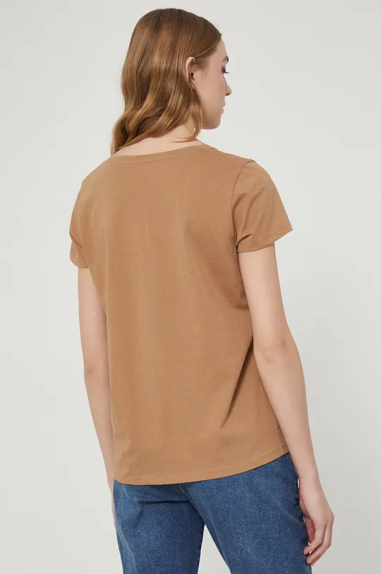 T-shirt bawełniany damski pomarańczowy 100 % Bawełna