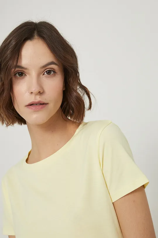 svetložltá Bavlnené tričko Basic