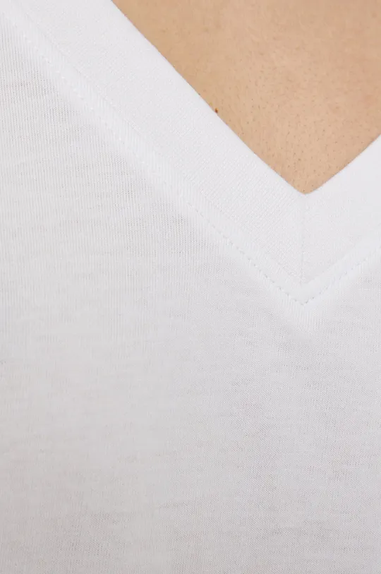 T-shirt bawełniany damski gładki biały Damski