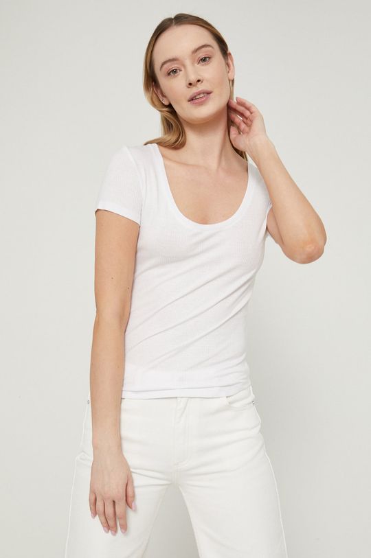 biały T-shirt damski gładki biały