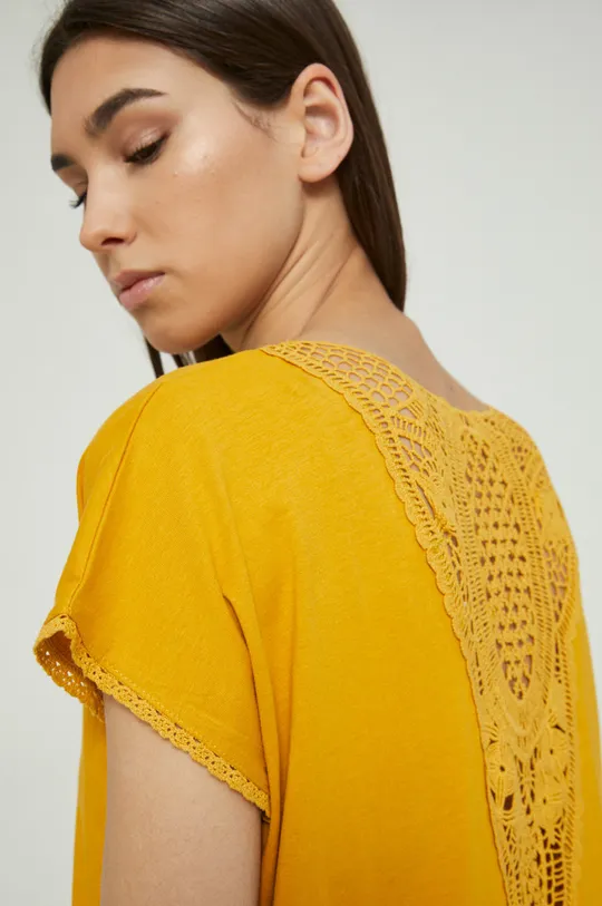 žltá Bavlnené tričko Basic