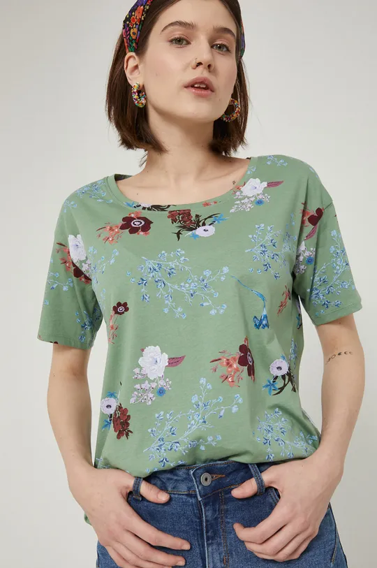 πράσινο Medicine - Βαμβακερό μπλουζάκι Flower Oasis Γυναικεία