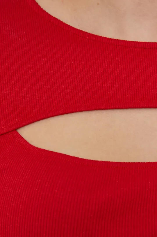 T-shirt damski gładki czerwony