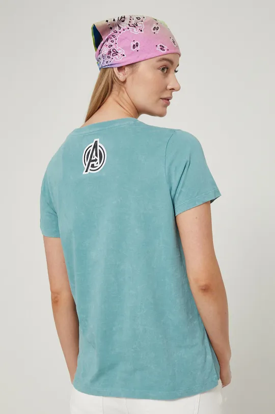 T-shirt bawełniany damski Avengers niebieski 100 % Bawełna