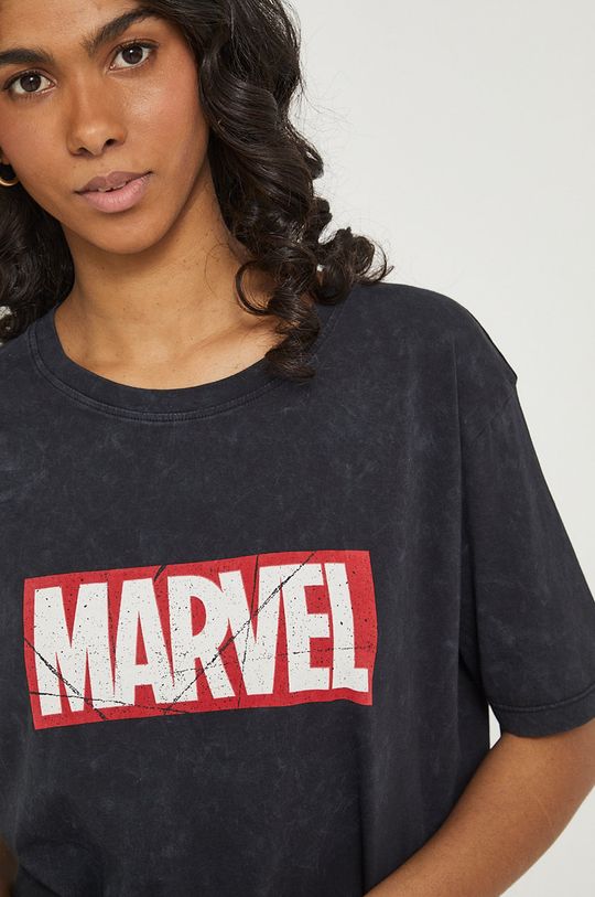T-shirt bawełniany damski Avengers czarny Damski