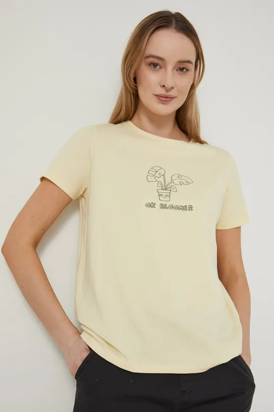 κίτρινο Βαμβακερό μπλουζάκι Medicine Γυναικεία