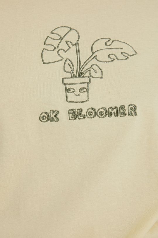 T-shirt z bawełny organicznej damski żółty Damski