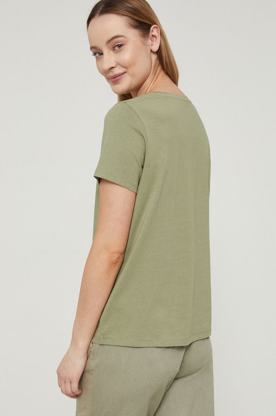 T-shirt z bawełny organicznej damski zielony <p>100 % Bawełna organiczna</p>