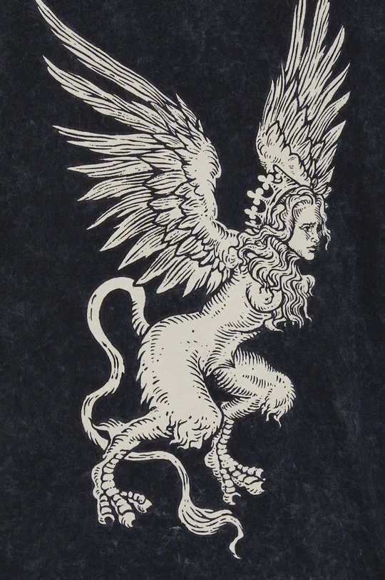 T-shirt bawełniany damski Tattoo Art by ZUZA GALU - Zuza Gałuszka czarny