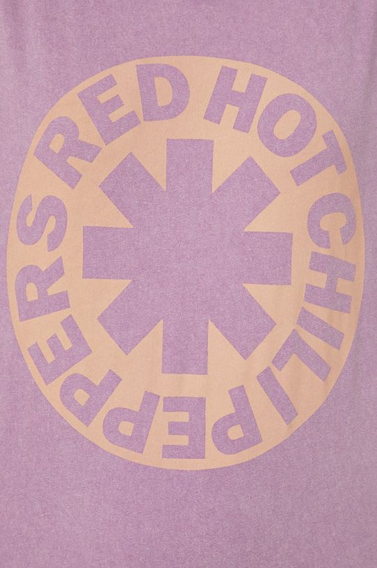 T-shirt bawełniany damski Red Hot Chili Peppers fioletowe